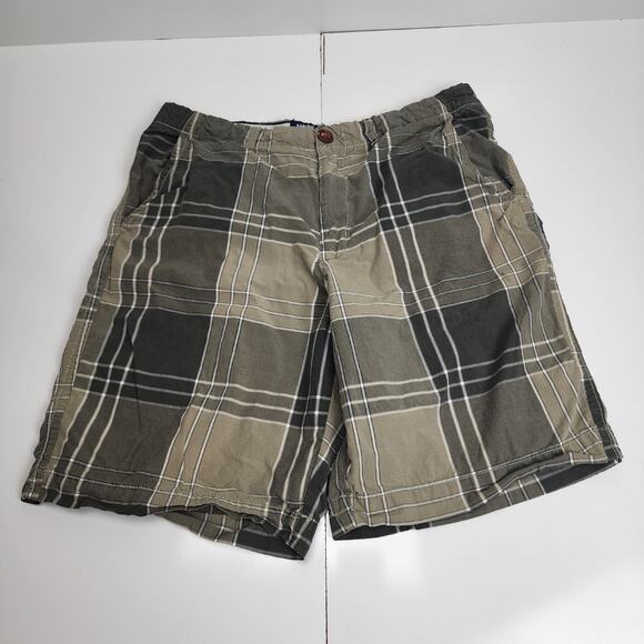 American Eagle Outfitters Plaid Army Tan Bermuda Shorts w/ Pockets Men's Size 32 - Picture 1 of 8